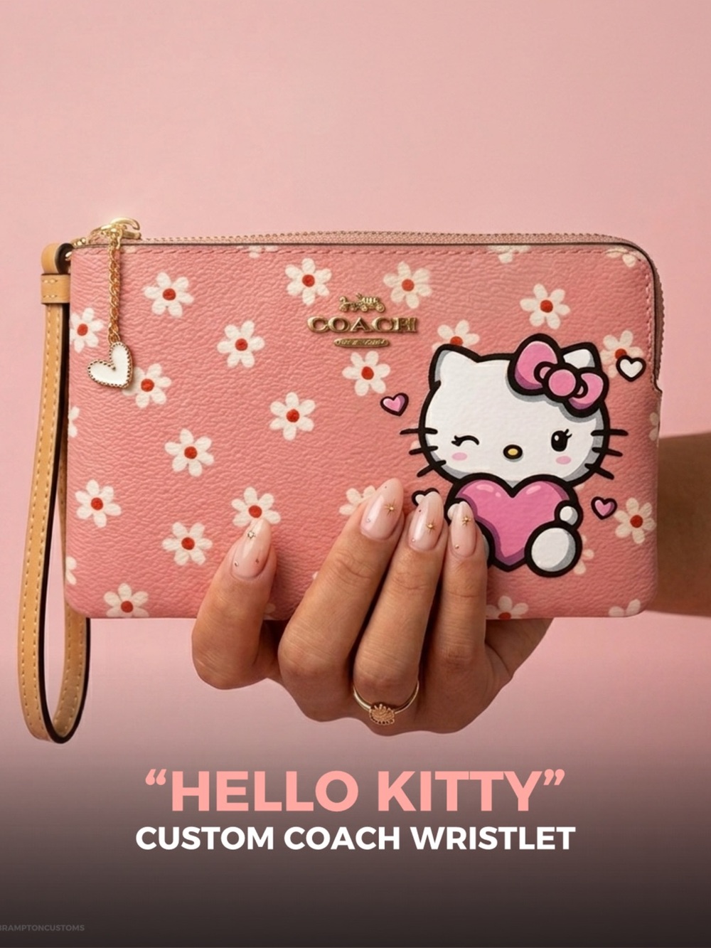 Custom Hello Kitty X Coach Wristlet 🎀✨
